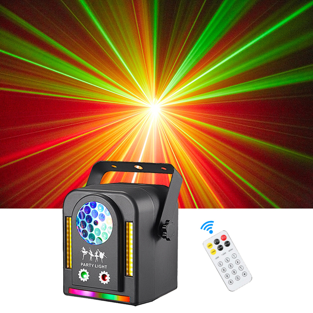 Mini 30w RGBW LED Laser Projector DJ Disco Stage Light Remote Control Sound Control Wedding Birthday Party Led Disco Light