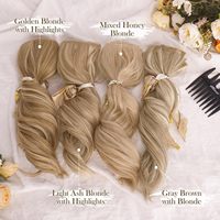 Extensions de cheveux à clips en nano-pointe ondulée courte, 6 pièces, tête entière, épaisses, douces, fibre haute température pour femmes, usage quotidien et pour les fêtes