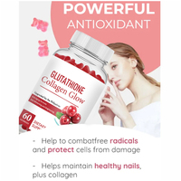 WELLBODY Gommes au collagène et glutathion pour blanchir la peau Original à la canneberge Complément tonique antioxydant pour une peau éclatante