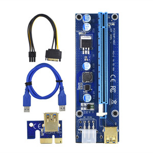 PCI-E การ์ดเชื่อมต่อ1X กับ16X Riser Card PCI-E <span class=keywords><strong>VER009S</strong></span> สายต่อขยาย USB3.0การ์ดจอแบบ1X ไปยัง16X - Product Image 1