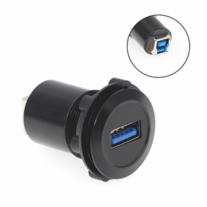 แผงอะแดปเตอร์เชื่อมต่อเครื่องพิมพ์ USB B Type-B ที่ติดอยู่เปลือกโลหะกันน้ำ IP65 <span class=keywords><strong>BTOB</strong></span> <span class=keywords><strong>BTOB</strong></span> ตัวเมียกับตัวเมีย - Product Image 2