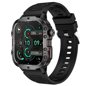 QX11 jam tangan pintar 1.96 inci baterai besar 420 mah, jam tangan olahraga SOS BLE 5.2 panggilan telepon tidur denyut jantung pemutar musik