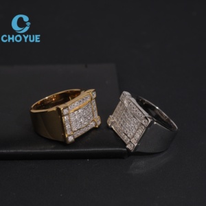 Hot Sale 925 Sterling Silver Moissanite <b>Rings</b> <b>Mens</b> Iced Out Moissanite HipHop Style Jewelry Pass Diamond Test in Stock GRA - Product Image 3