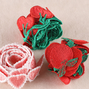 Ruban de broderie soluble dans l'eau pour accessoires de vêtements DIY, motifs dessin animé, fruits, papillons, dentelle, pétales, pour scrapbooking et broderie sur ordinateur - Product Image 3