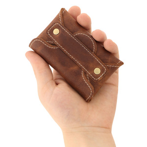 Genuine leather vintage card <b>holder</b>/cover, bank card/credit card pocket, anti-theft wallet for <b>ID</b> cards, business gifts. - Product Image 3