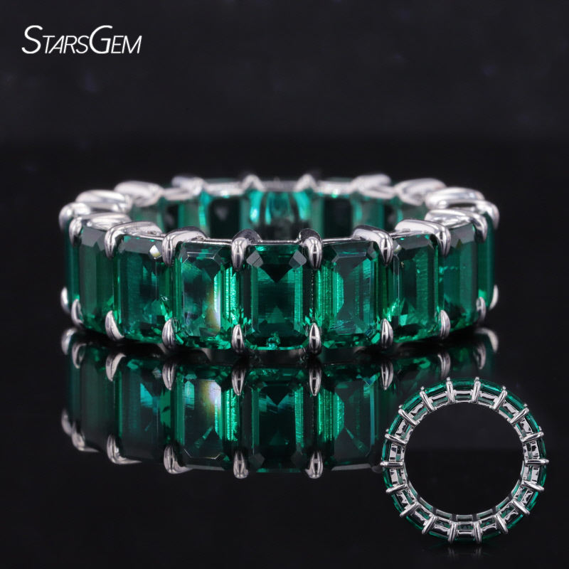 แหวนทอง14K พร้อมมรกตห้องปฏิบัติการ