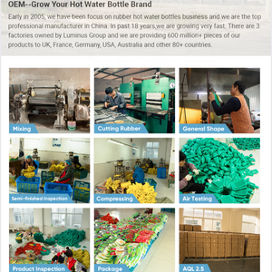 Bouillotte en Caoutchouc Colorée avec Housse Peluche pour Garder au Chaud - Product Image 5