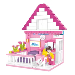 COGO Set di Blocchi da Costruzione Rosa per Bambine, Multifunzionale 6 in 1, Villa Giocattolo per Bambine, Gioco di Ruolo, Set di Blocchi da Costruzione per Bambini - Product Image 5