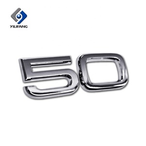 Abs emblèmes en plastique ABS autocollant de <span class=keywords><strong>carrosserie</strong></span> emblème de numéro d'insigne chrome emblèmes - Product Image 2