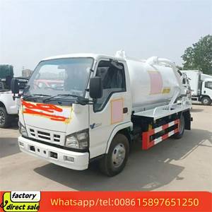 ISUZU 4x2 6 ruedas neumáticos tanque vacío inodoro lechón 6cbm 8cbm camión de vacío séptico camiones de aguas residuales en Dubai - Product Image 2
