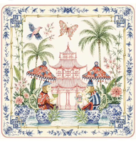 Alas Mahjong Dekoratif Miss Cowgirl Motif Hydrangea Bahan Neoprena 1 Buah Alas Mahjong Amerika