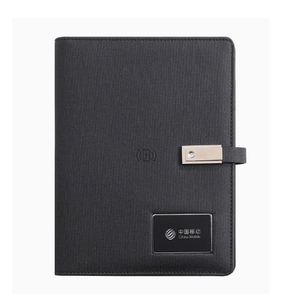 Agenda en cuir PU A5 Business Elite avec calculatrice, porte-cartes multiples, fermeture magnétique, boucle à feuilles mobiles, cadeau - Product Image 1