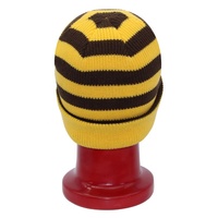 Topi rajut anak-anak akrilik kualitas tinggi topi lebah lebah topi kustom bordir logo topi aman bergaris hangat musim dingin beanie