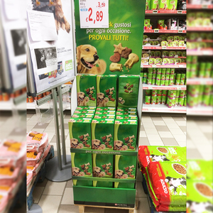 Tùy Chỉnh Quảng Cáo 4-Tier Giấy Sóng Cửa Hàng Bán Lẻ Kệ Giá Dễ Dàng Lắp Ráp Hiện Đại Sàn Di Động Đứng Cho Đồ Chơi POS - Product Image 2