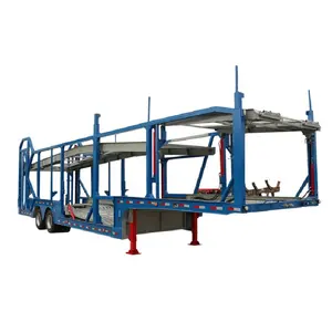 Best Selling Customized Mobile Metal Car Carrier Transport Tandem Trailer With Ramp Double Deck Auto Car Carrier Semi Trailer