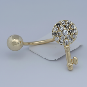 Lussuosi orecchini Vintage in oro giallo rosa bianco con diamanti rubini o zaffiri per un aspetto alla moda - Product Image 1