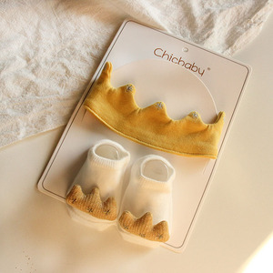Vente en gros usine/OEM – Nouveau set <span class=keywords><strong>bandeau</strong></span> couronne et chaussettes mignon pour nouveau-né garçon/fille – Style pastoral estival, cadeau pour séances photo de bébé - Product Image 3