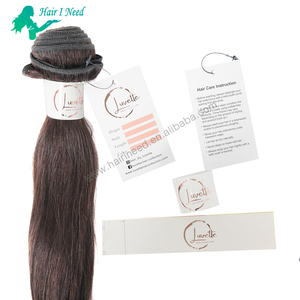 Бесплатная дизайнерская упаковка для волос с логотипом на заказ, атласная сумка, головные обертки, капот, наклейка, бирки - Product Image 1