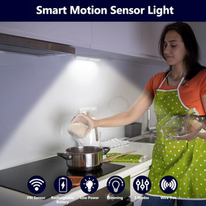 Closet <b>Lights</b> <b>with</b> Charging Station, LED Rechargeable Dimmable Cabinet <b>Light</b> <b>with</b> <b>Timer</b> & Motion Sensor, Wireless Night <b>Light</b> - Product Image 4