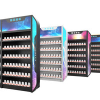 Étagères de supermarché modernes réglables et personnalisables, vitrines éclairées pour cigarettes dans les magasins de détail