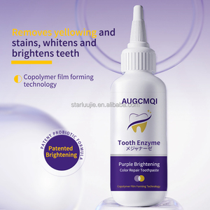 Commercio all'ingrosso della fabbrica Logo personalizzato denti organici sbiancamento siero rimuovere ingiallimento denti enzimi sbiancamento dentifricio viola - Product Image 4