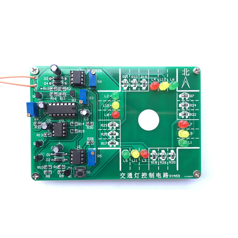 New Original Traffic Light Control Circuit Training Kit Electronic Skills Competition Kit and PCBA Board SYA59 FR4 0.1um(3mil)