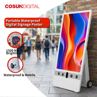Afficheur LED sur pied pour intérieur, écran numérique léger, fonctionnement stable pour la publicité en vitrine et dans les halls d'entrée
