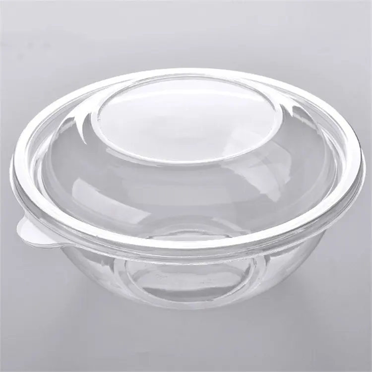 16oz/24oz/32oz Clear Personalized Biodegradable Plastic Bowls Pla Salad Bowl With Lid