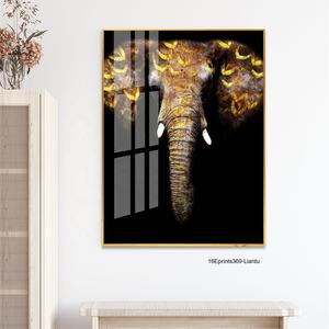 لوحة جدارية مخصصة بتصميم حيوانات من الألومنيوم مؤطرة بصور الفيل - Product Image 3