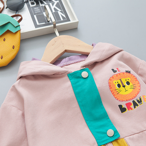 Vêtements pour bébés en gros : Blousons à capuche unis, Manteaux en satin rose pour filles - Product Image 2