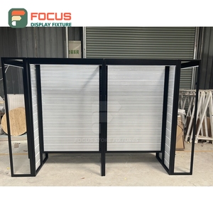 Comptoir de présentation de perruques de luxe en verre avec étagère intégrée pour boutique de coiffure - Product Image 4