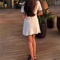 Nouvelle Robe Tricotée Courte Longueur Genou Tendance 2025 pour Femme, Manches Courtes, Style Décontracté et Sexy, Grande Vente Printemps-Été