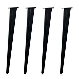 Jambes <span class=keywords><strong>de</strong></span> <span class=keywords><strong>table</strong></span> inclinées en métal résistantes durables <span class=keywords><strong>de</strong></span> 28 pouces Jambes <span class=keywords><strong>de</strong></span> meubles coudées à assemblage facile Jambes <span class=keywords><strong>de</strong></span> bureau en métal à surface lisse - Product Image 1