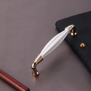 Wholesale Bedroom Gold <strong>Ceramic</strong> Dresser Kitchen Cabinet <strong>Knob</strong> Pulls Handle <strong>Ceramic</strong> White <strong>Cupboard</strong> Drawer Wine Wardrobe Handles - Product Image 3