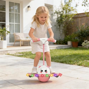 Pelota de Salto de Alto Rebote para Niños, Juguete de Ejercicio con Luz de Panda, Equipo Deportivo para Jardín de Infancia, Hecho de Goma, PVC y PP Duraderos - Product Image 4
