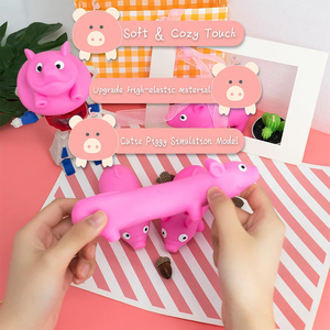 Squishy Stress Piggie Squeeze Funny Pink Pig Toy <b>Rebound</b> Ball PU Material for Unisex - Product Image 4