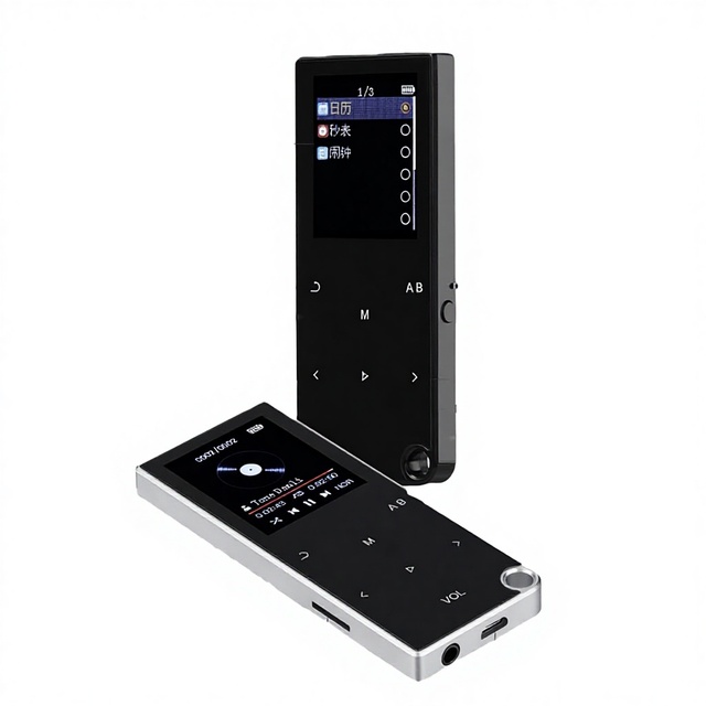 Metal Portable MP3 MP4 Player Lossless HiFi Sound Touch Button Student Edition FM Radio Calendar Alarm Player