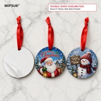 Ornements vierges pour sublimation, ronds de 75 mm, en MDF de 3 mm, personnalisables, certifiés CARB P2 REACH, MDFSUB