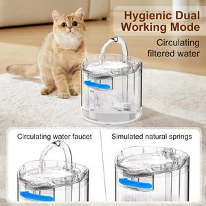 <span class=keywords><strong>Cycle</strong></span> automatique distributeur d'eau intelligent pour chat et chien motif solide fournitures pour animaux de compagnie fontaine usine en gros pour animaux - Product Image 6