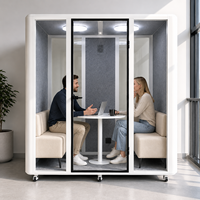 Cabine de bureau insonorisée de grande taille, cabine acoustique pour réunions, solution d'espace de travail privé pour les équipes