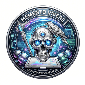 1 OZ Pure Copper Commemorative Medal | Cyberpunk &amp; Memento <strong>Vivere</strong> Design | 3D Relief Collectible Challenge Coin - Product Image 1