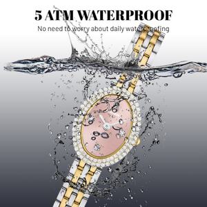Reloj de Cuarzo de Lujo para Mujer, en Oferta, Resistente al Agua 5ATM, Esfera Ovalada, Correa de Acero Inoxidable, Estilo Ejecutivo Minimalista, de Buceo - Product Image 2