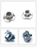 M4, M5, M6, M8 T-nut DIN1624 Mur T Kustom Baja Tahan Karat Empat Cakar untuk Perakitan yang Aman
