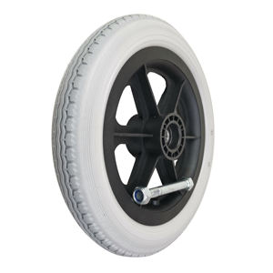 גלגלים מלאים מפוליאוריתן 12 אינץ' של חברת Hanak Factory לסיטונאות, תחליף לכיסאות גלגלים, הליכונים וגלגלי כיסא גלגלים קטנים - Product Image 2