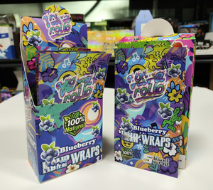 Wholesale Custom Printed Manual Paper <strong>Blunt</strong> <strong>Wraps</strong> 1-5 Packs 6 Flavors with Custom Plastic Bag &amp; Display Box - Product Image 2