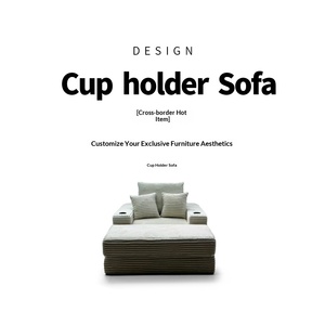 Sofá Cama Esquinero Compacto Moderno, Sillón Reclinable de Espuma Comprimida al Vacío, Sofá de Tela sin Estructura para Sala de Estar en Caja - Product Image 5