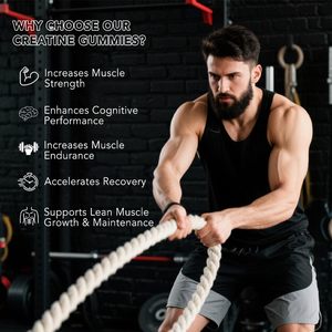 OEM Crecimiento muscular Energía Peelable Resistencia Recuperación Rendimiento cognitivo Culturismo Resistencia anaeróbica Creatina Gomitas - Product Image 2