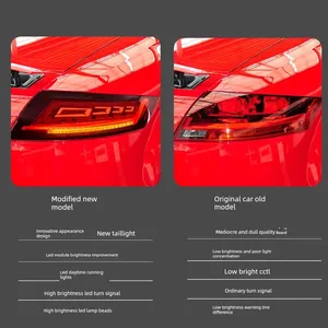 ชุดไฟท้ายสำหรับ Audi TT ปี 2006-2014 เลนส์สีแดง ไฟขับขี่ ไฟเลี้ยว - Product Image 4