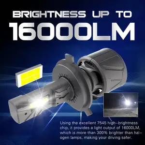 F12 6500K Ultra High Power 60w Each Bulb H7 9005 9006 With Fan 16000lm Led Headlight For BMW Auto Part