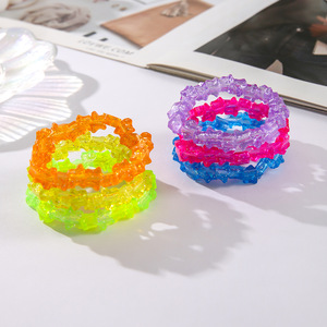 Acrylic <b>Bracelet</b> Five Pointed Star Geometric Design Elastic <b>Rope</b> Multi Layer Unisex Jewelry Spring 2024 Yiwu Origin - Product Image 2
